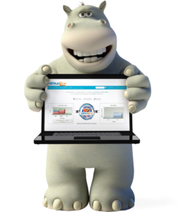 HIPAA compliance software hippo mascot